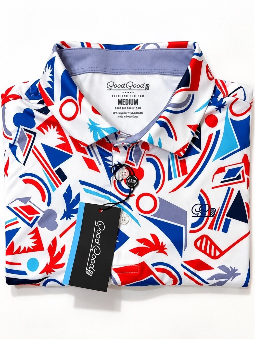 Good Good Golf Proud & True Polo Men's M Red White Blue NWT GG997R-M